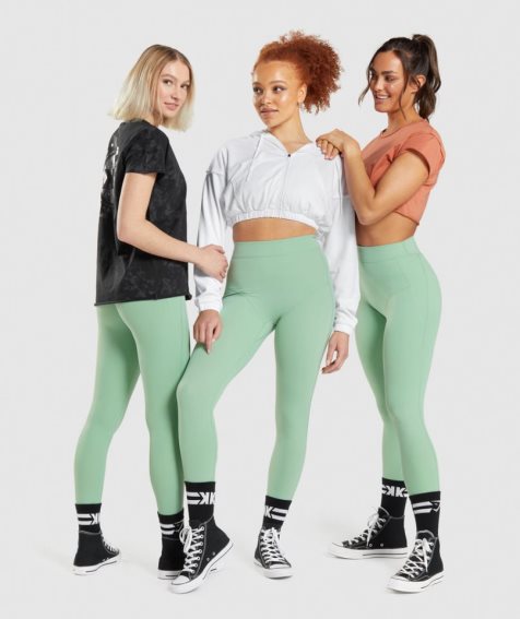 Legginsy Gymshark KK Fit 7/8 Damskie Głęboka Zielone | PL 285CXO